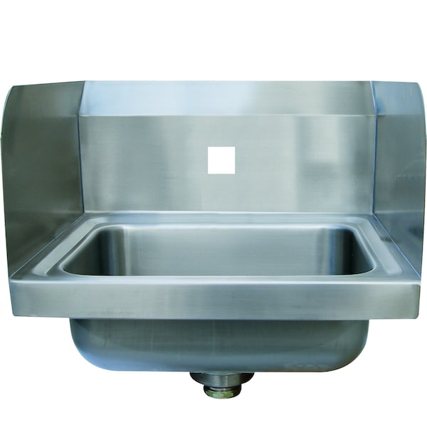 Advance Tabco Special Value Hand Sink w/7-3/4 in. side splashes wall model 14 in. wide 7-PS-71-EC-SPNF-X - main
